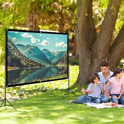$19.57 • Buy Projector Screen Projection Movies Screen HD Foldable Anti-Crease Portable