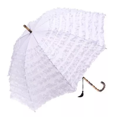 Frilled Umbrella Wedding Umbrellas Fashion Christmas Gift Long Handle Umbrellas  • $31.95