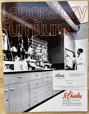 Vtg 1950 St Charles Laboratory Furniture Brochure MCM Midcentury Graphic Design • $12.25