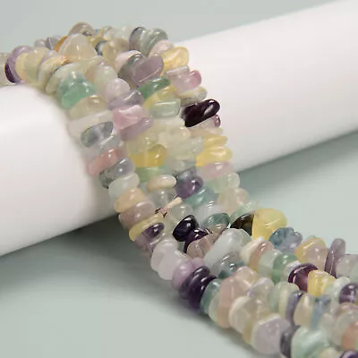 Natural Fluorite Pebble Nugget Chips Beads Size 3-4mm X 8-10mm 15.5'' Strand • $8.49