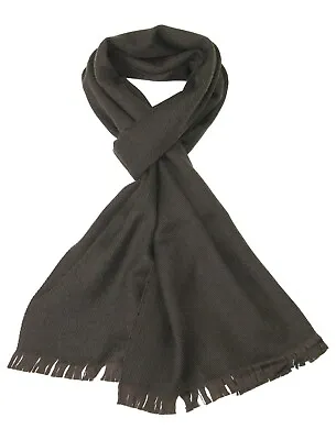 Long Brown Scarf For Men - Made In Italy - Large Winter Scarves For Him - SALE • £11.99