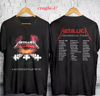 RARE!! 1986 Metallica Men's Master Of Puppets European Tour T-shirt S-3XL • $20.99