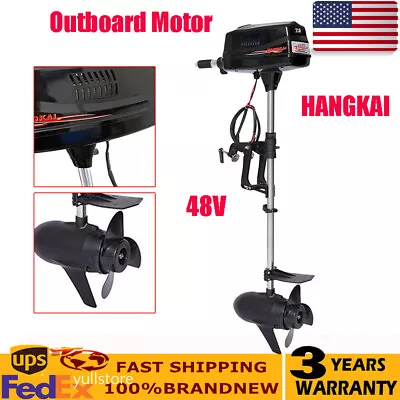 Electric Outboard Motor Boat Engine Electric Start Marine Trolley Driver 1800W • $301