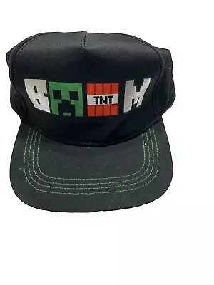 Minecraft Boom Hat Cap Black  Size Adjustable Snapback • $6.27