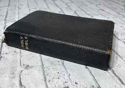 VINTAGE HOLY BIBLE KJV The Oxford Self-Pronouncing Bible Leather Thumb Index • $14.99