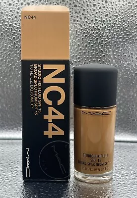 MAC Cosmetics Studio Fix Fluid SPF 15 Foundation NC44 • $29.99