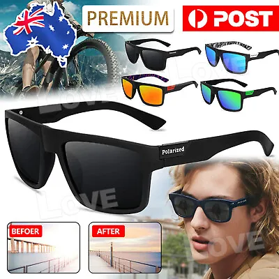 $7.95 • Buy Polarized Mens Sunglasses Polarised Square Frame Sports Driving Glasses AU STOCK