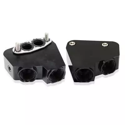 Aeroflow AF64-2084BLK Oil Cooler Adapter -10orb Ports Black Fits VT-VZ LS • $149.95