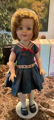 Vintage 17   Shirley Temple Vinyl Doll 1950s With Original Pin • $22.50