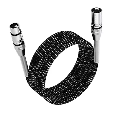 FIBBR XLR Cables 3Ft/1M Microphone Cable Nylon Braided XLR Male To Female Heavy • $23.99