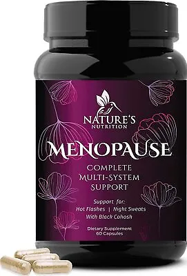 Menopause Support Supplement Highest Potency 1256mg Hot Flash Relief For Women • $19.32