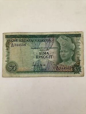 Malaysia 5 Ringgit ND (1967) P-8 Circulated • $29.99