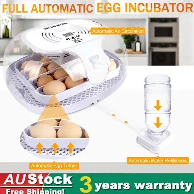 Egg Incubator Automatic Digital (16 Eggs) Hatch Turning Chicken Eggs Poultry • $65.99