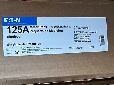 Eaton 1MP5126RRL 5 Gang Meter Pack - 5 Socket RINGLESS 1phase 600a Main Bus BR • $3300