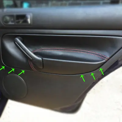 2*Black Rear Door PANEL Leather Cover For VW Bora Jetta Golf MK4 1998-2005 Golf4 • $14.99