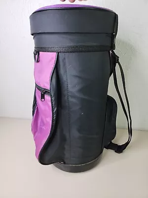 Vtg Druten Dallas Tx Mini Golf Bag Purple With Lid Pockets Measured • $55