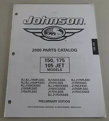 Parts Catalog Johnson Evinrude Outboard 150 | 175 | 105 Jet Models Stand 2000 • $21.18