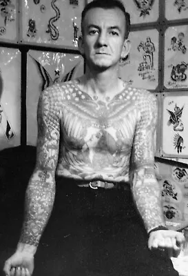 A1 Rare Vintage Tattoo Photograph Bob Shaw Giclee Print • $24