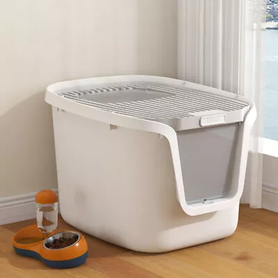 XL Large Hooded Cat Litter Box Deodorize Self Cleaning Cat Pan Drawer Cat Tray U • £29.95