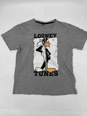 Looney Tunes Sylvester Cat & Daffy Duck Grey Medium Unisex Tshirt • £0.99