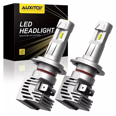 AUXITO H7 LED Headlight Bulbs High Low Beam Super Bright White CANBUS ERROR FREE • $36.99