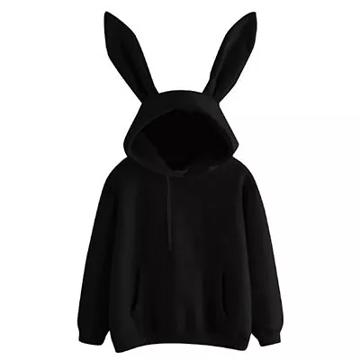 Hoodie Long Rabbit Ears Soft Loose-fitting Pure Color Hoodie Female • $16.29