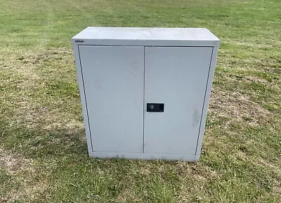 £75 • Buy Bisley Grey Metal 2 Door Lockable Office Cupboard With Shelves