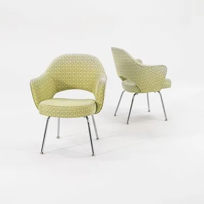 2007 Eero Saarinen Knoll Green Fabric Executive Dining Side Arm Chairs 12x Avail • £643.42