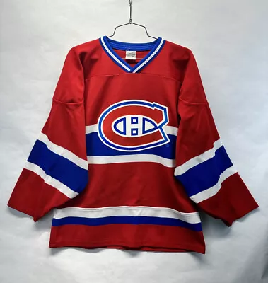 Vintage Montreal Canadiens Jersey Red Athletic Knit 6 NHL Roy Koivu Muller Weber • $24.99