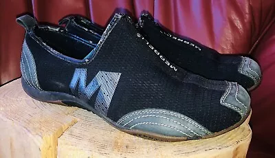 Merrell Barrado Womens Size 8.5 Black Casual Walking Slip On Flats Zipper Shoes • $27
