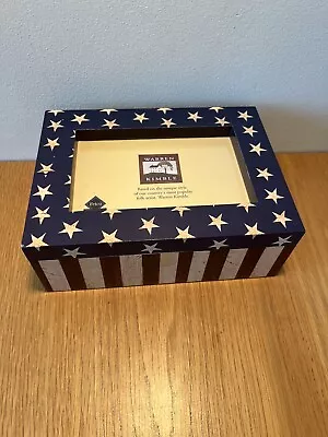 Warren Kimble U.S. Flag Stars & Stripes American Folk Art Photo & Keepsake Box • $18