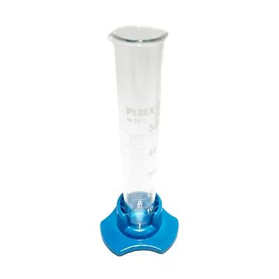 PYREX® 50 ML Graduated Measuring Cylinder PE Foot Class B - LABORATORY LAB • £11.99