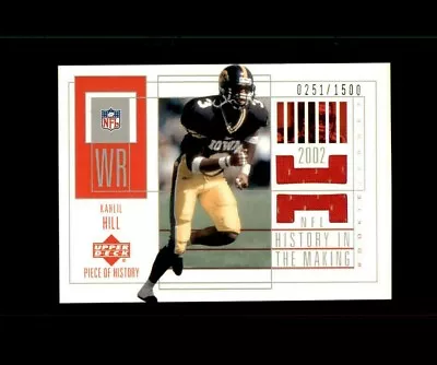 2002  UD Piece Of History #151 Kahlil Hill 0251/1500 Jersey Rookie Football Card • $4.99
