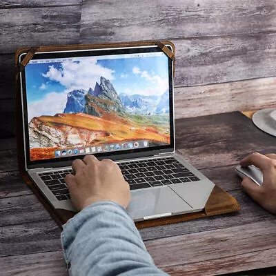 $32.99 • Buy Genuine Leather Laptop Sleeve Case Bag For Apple Macbook Pro Air 13.3 13.6 M1 M2