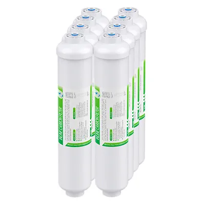 1-8 Pack Post Carbon Inline Water Filter 1/4  Quick Connect QC For Refrigerator • $23.51