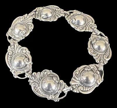 Margot De Taxco Mexican Sterling Silver Art Deco Bracelet #5270 Circa 1950s • $695