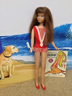 Vintage 950 Skipper Doll Original Swimsuit & Shoes - Reverse Color Magic EXC C10 • $175