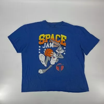 Space Jam Shirt Mens 3XL XXXL Blue Orange Bugs Bunny Looney Tunes * • $4.99