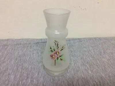 Antique Blown Bristol Glass Hand Painted Bud Vase • $9.99