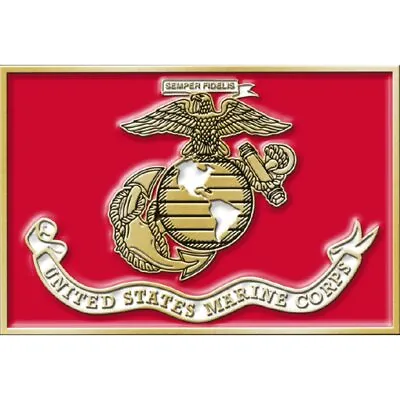 B0201 Red US Marine Corps Belt Buckle (3.25'') • $19.89