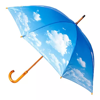 Clifton Women's Walking 103cm Wood Handle Windproof Umbrella Sun Shade Cloud • $45