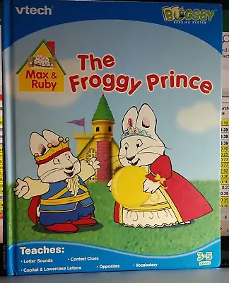 Vtech Bugsby Reading System Book Max & Ruby The Froggy Prince HC EUC • $9.99