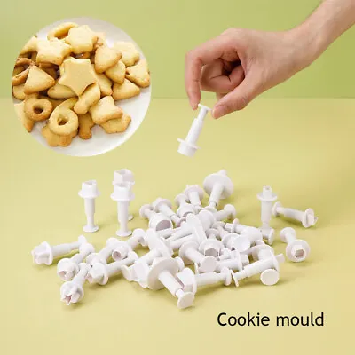 £1.91 • Buy 4/3pcs Fondant Cake Cutter Plunger Cookie Mold Sugarcraft Decorating Moulds