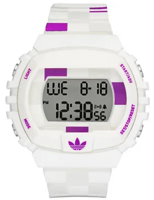Adidas Adh6113 White Purple Mens Resin Strap Sport Chrono Very Rare Sold Out • $61.95