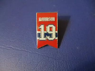 NHL Montreal Canadiens Larry Robinson Retirement Banner Lapel Pin * B3 • $9.99
