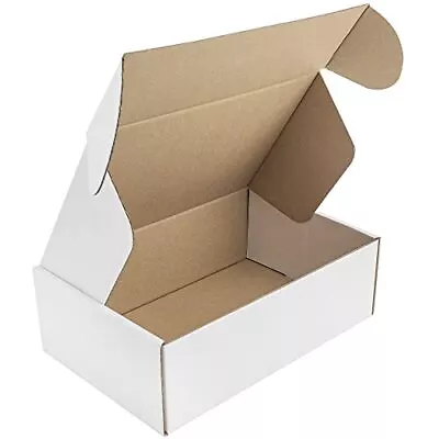 Mat Board Center 26 Pack 9 X6 X3  Shipping Boxes White Corrugated Cardboard Box • $43.58