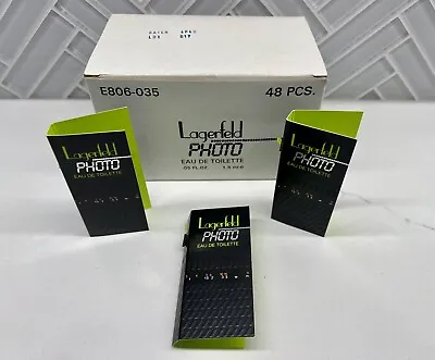 Lagerfeld PHOTO (3) EDT 1.5ml Vials On Card. Vintage - NEW - Rare • $27.50