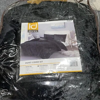 Intelligent Design Felicia Duvet Set - Full/Queen - Black • $40