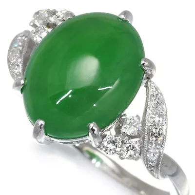 Auth MIKIMOTO Ring Jade Diamond US6-6.25 Pt  • $2602.68