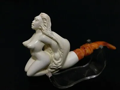 Nude  Lady  Block Meerschaum Pipe Best Hand Carved Tobacco Pfeife Wıth Case • $198.34